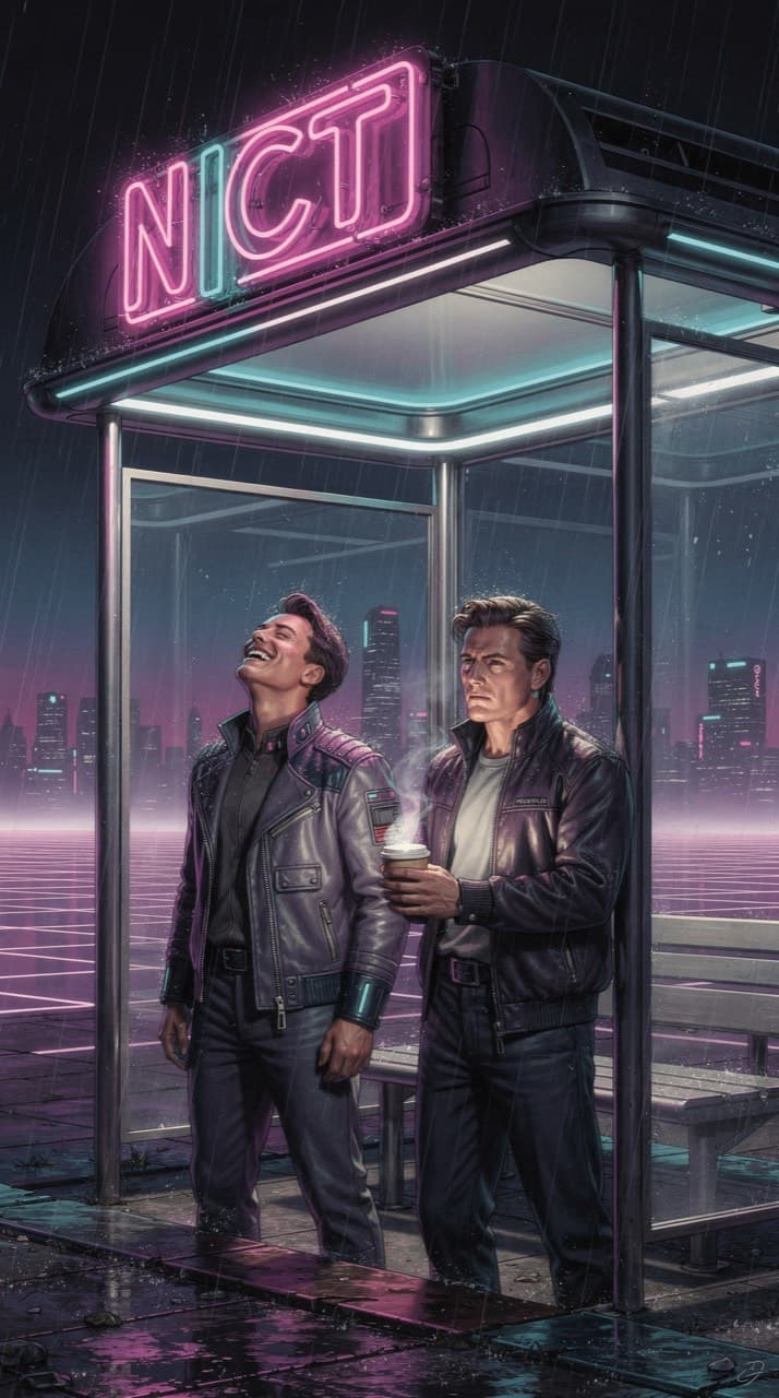 Sample panel drawn in the Airbrush Neon look