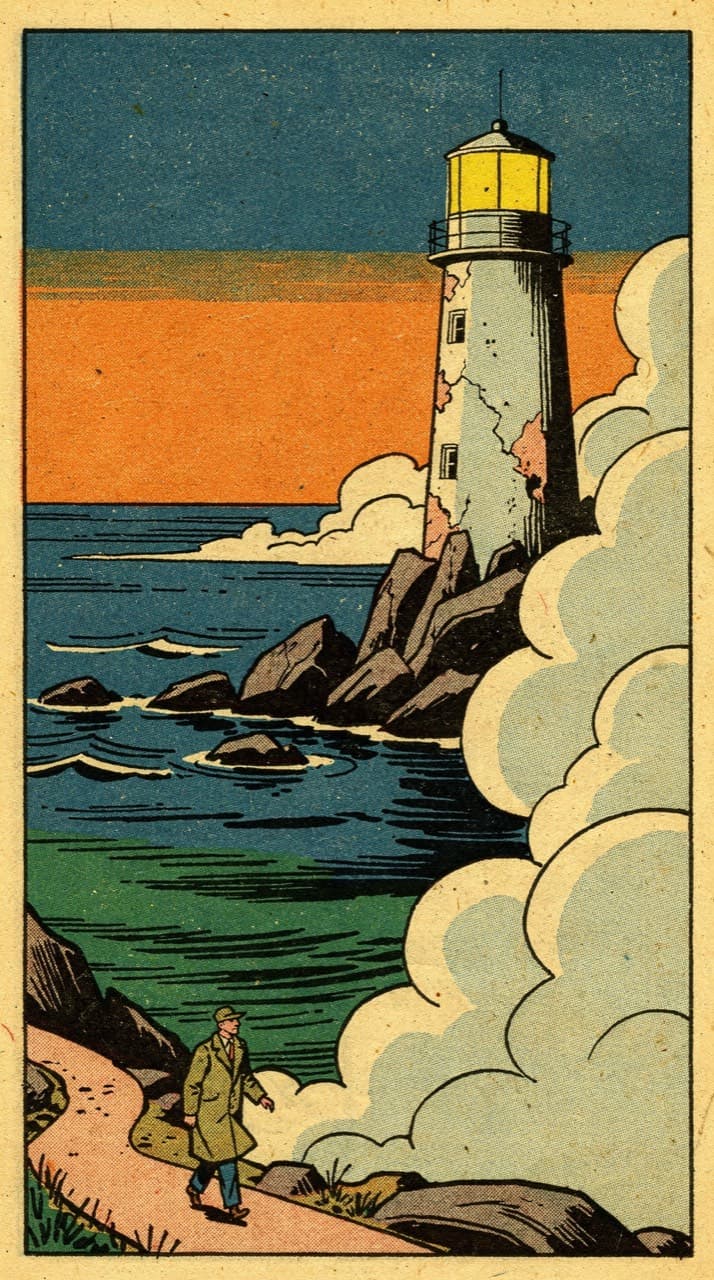Sample panel drawn in the Golden Age Four-Colour look