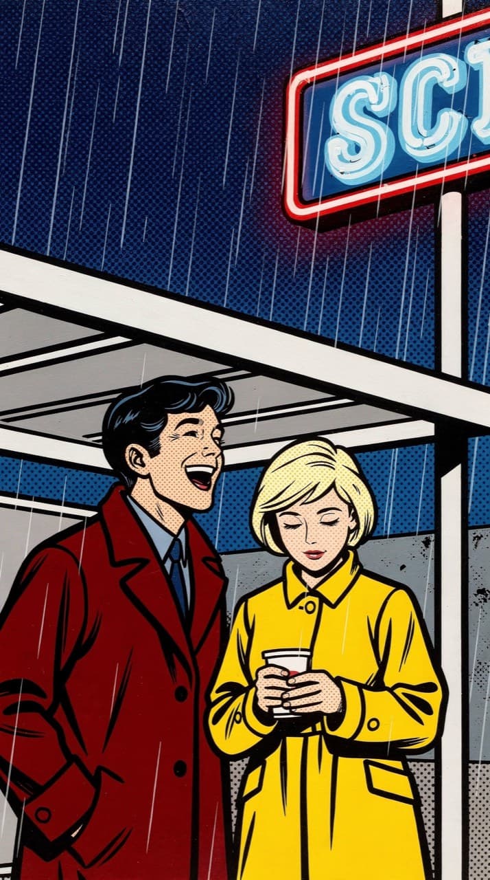 Sample panel drawn in the Pop Art look
